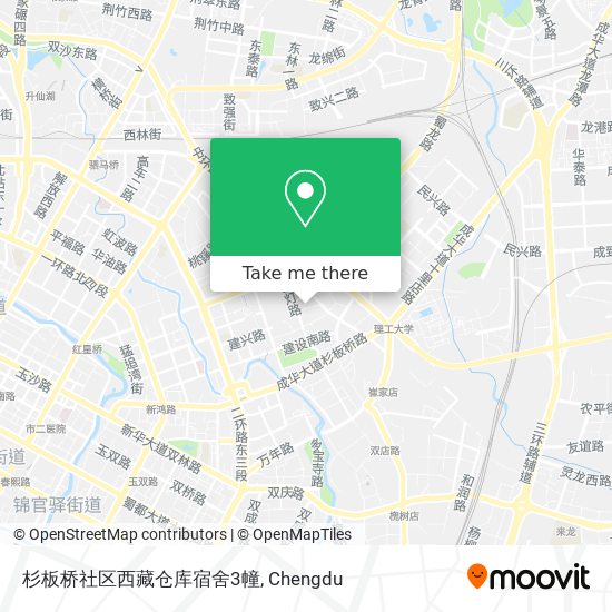 How to get to 杉板桥社区西藏仓库宿舍3幢in 成都市by Bus or Metro?