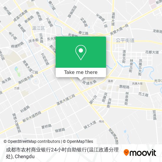 成都市农村商业银行24小时自助银行(温江政通分理处) map