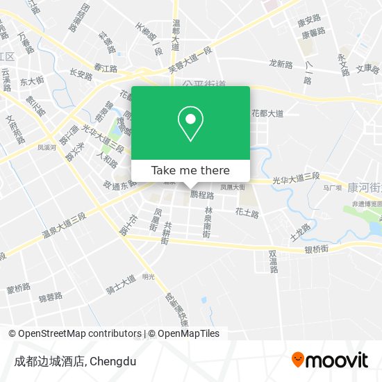 成都边城酒店 map
