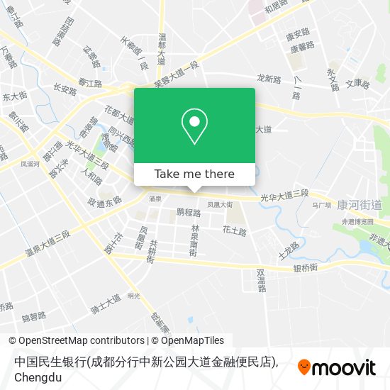 中国民生银行(成都分行中新公园大道金融便民店) map