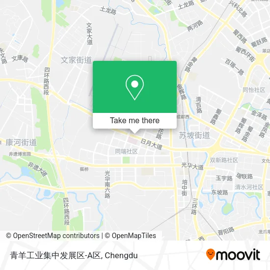 青羊工业集中发展区-A区 map