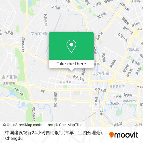 中国建设银行24小时自助银行(青羊工业园分理处) map