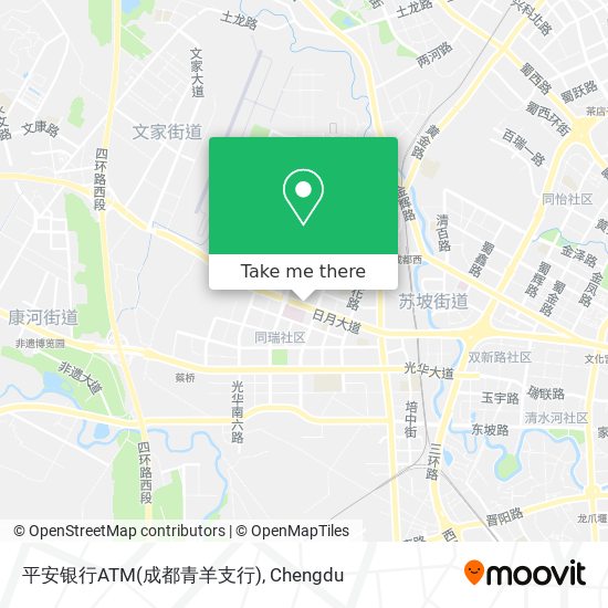 平安银行ATM(成都青羊支行) map