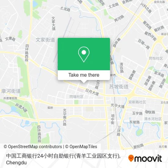 中国工商银行24小时自助银行(青羊工业园区支行) map