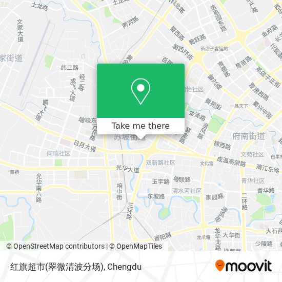 红旗超市(翠微清波分场) map