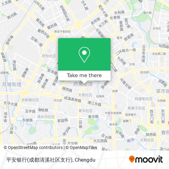 平安银行(成都清溪社区支行) map