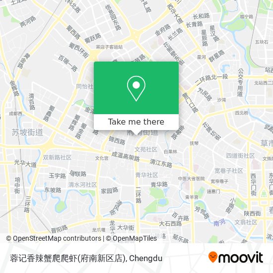 蓉记香辣蟹爬爬虾(府南新区店) map