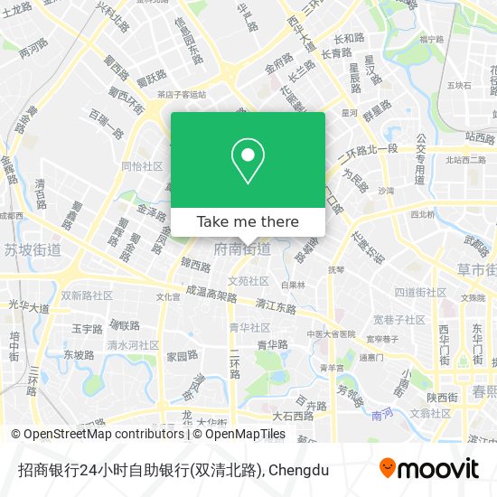 招商银行24小时自助银行(双清北路) map