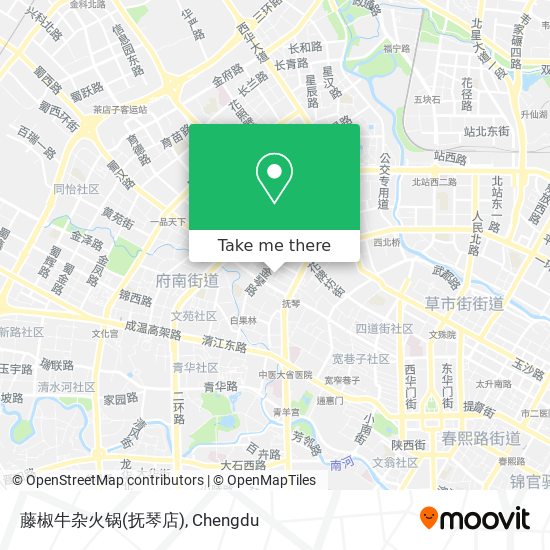 藤椒牛杂火锅(抚琴店) map