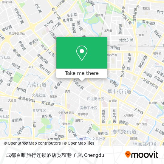 成都百唯旅行连锁酒店宽窄巷子店 map