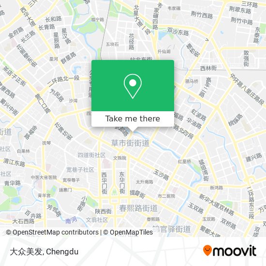 大众美发 map
