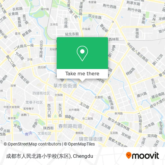 成都市人民北路小学校(东区) map