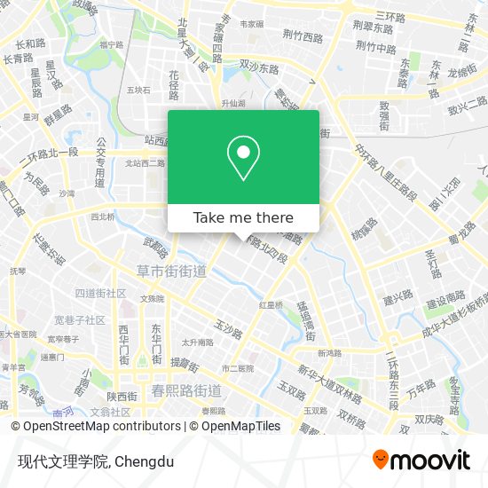 现代文理学院 map