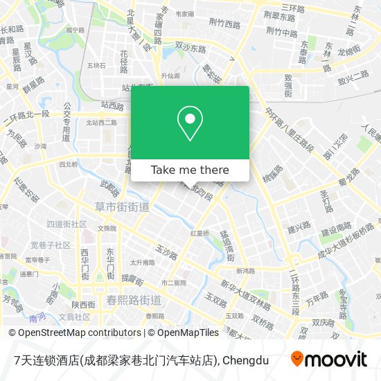 7天连锁酒店(成都梁家巷北门汽车站店) map