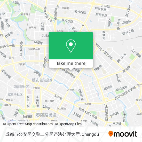 成都市公安局交警二分局违法处理大厅 map