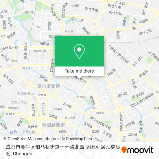 成都市金牛区驷马桥街道一环路北四段社区-居民委员会 map