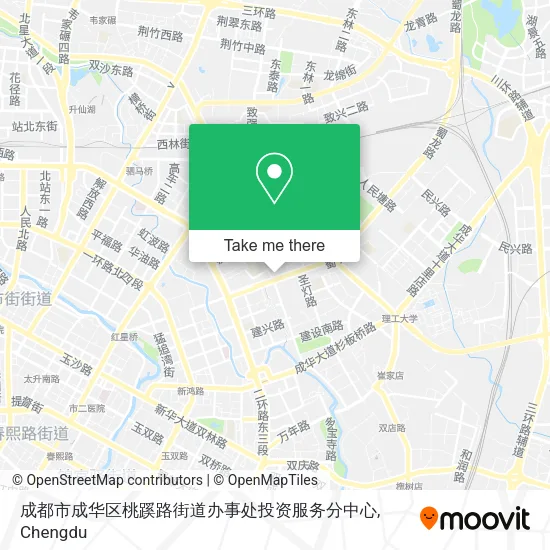成都市成华区桃蹊路街道办事处投资服务分中心 map