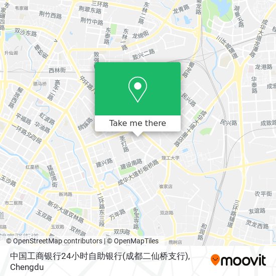 中国工商银行24小时自助银行(成都二仙桥支行) map