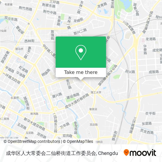 成华区人大常委会二仙桥街道工作委员会 map