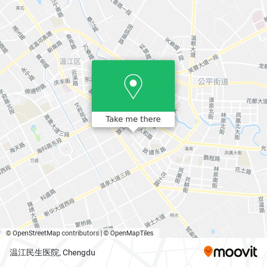 温江民生医院 map