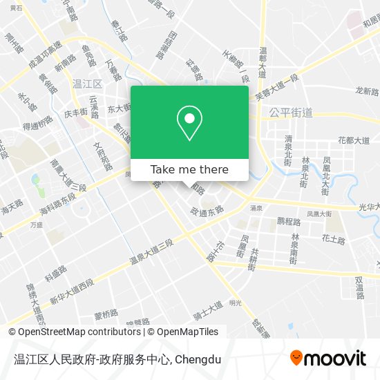 温江区人民政府-政府服务中心 map