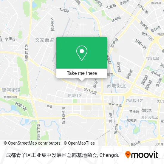 成都青羊区工业集中发展区总部基地商会 map