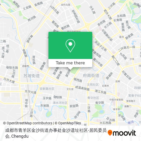 成都市青羊区金沙街道办事处金沙遗址社区-居民委员会 map