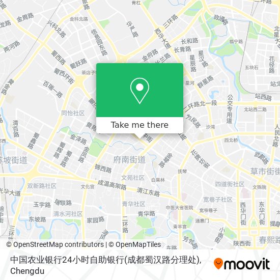 中国农业银行24小时自助银行(成都蜀汉路分理处) map