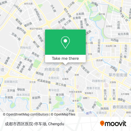 成都市西区医院-停车场 map