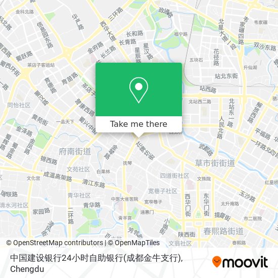 中国建设银行24小时自助银行(成都金牛支行) map