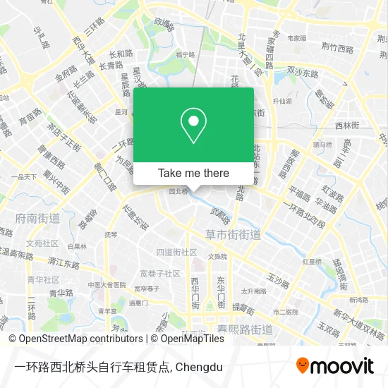 一环路西北桥头自行车租赁点 map