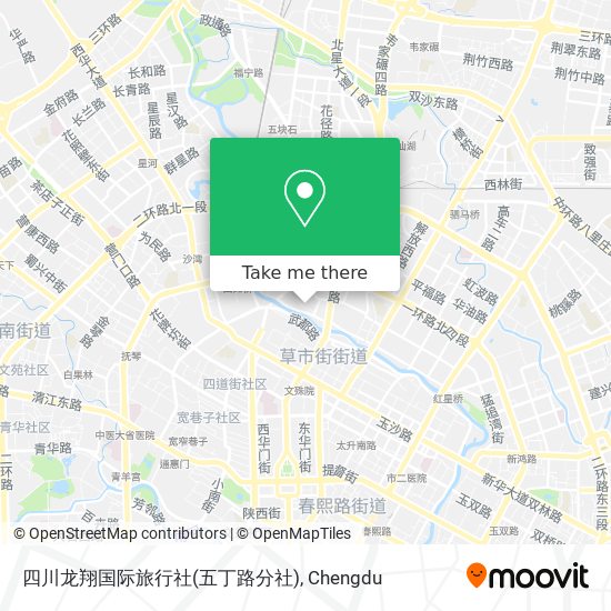 四川龙翔国际旅行社(五丁路分社) map