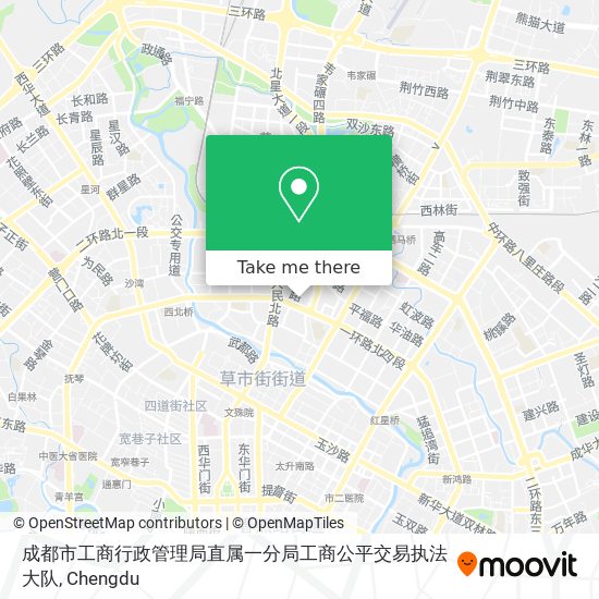 成都市工商行政管理局直属一分局工商公平交易执法大队 map