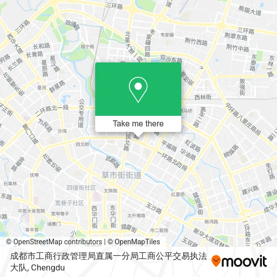 成都市工商行政管理局直属一分局工商公平交易执法大队 map