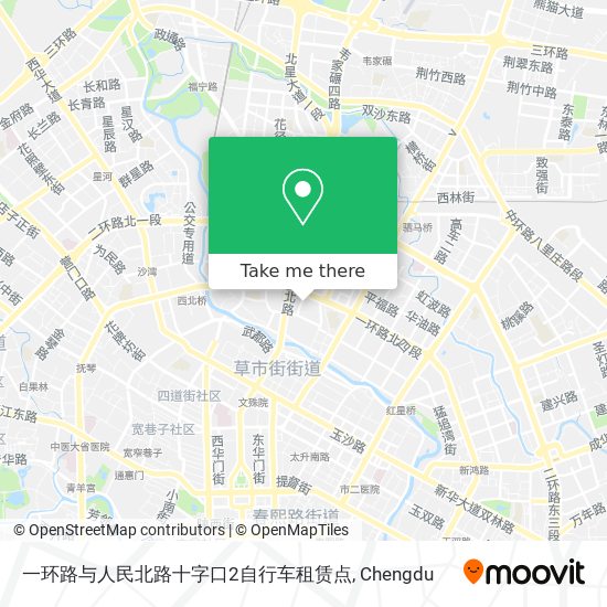 一环路与人民北路十字口2自行车租赁点 map