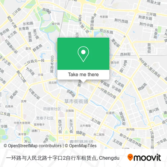 一环路与人民北路十字口2自行车租赁点 map