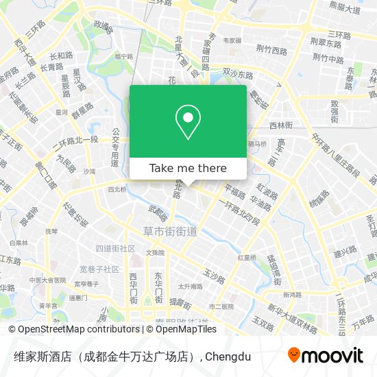 维家斯酒店（成都金牛万达广场店） map