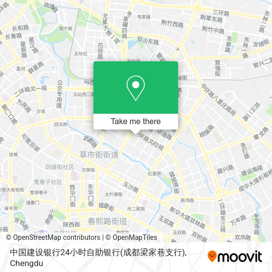 中国建设银行24小时自助银行(成都梁家巷支行) map