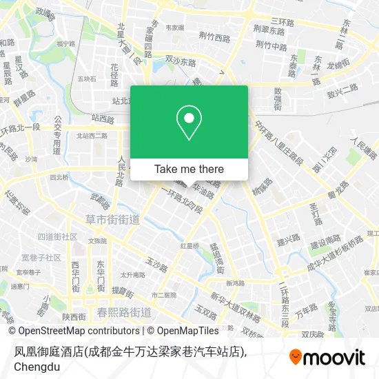 凤凰御庭酒店(成都金牛万达梁家巷汽车站店) map
