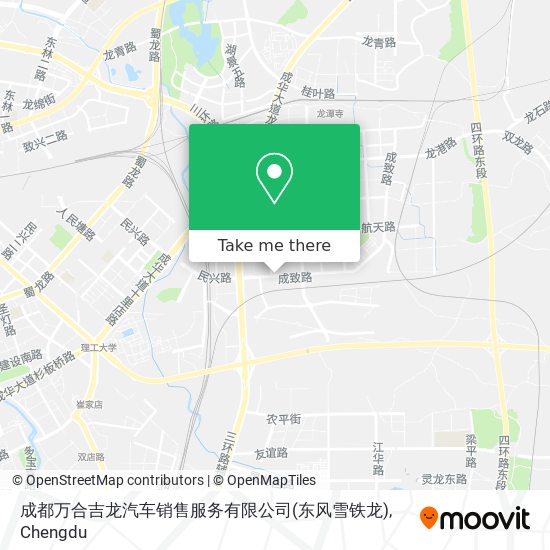 成都万合吉龙汽车销售服务有限公司(东风雪铁龙) map
