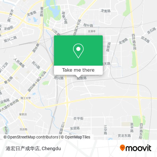 港宏日产成华店 map