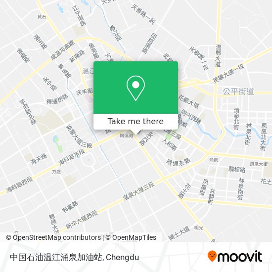 中国石油温江涌泉加油站 map