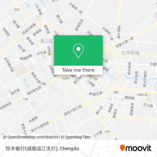 恒丰银行(成都温江支行) map