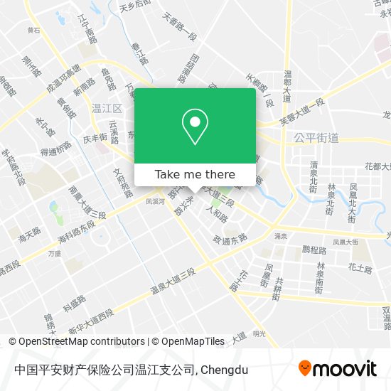中国平安财产保险公司温江支公司 map