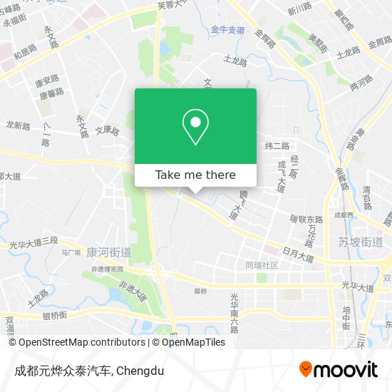 成都元烨众泰汽车 map