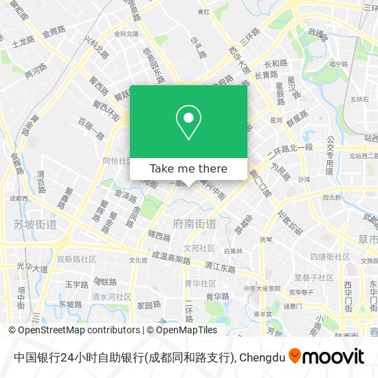 中国银行24小时自助银行(成都同和路支行) map
