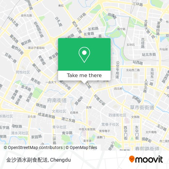 金沙酒水副食配送 map