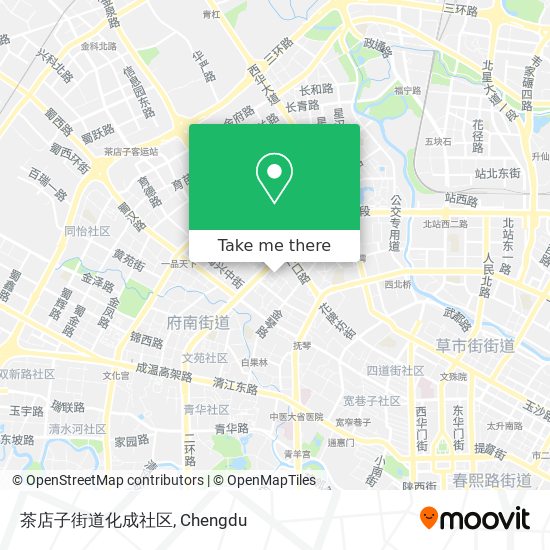 茶店子街道化成社区 map