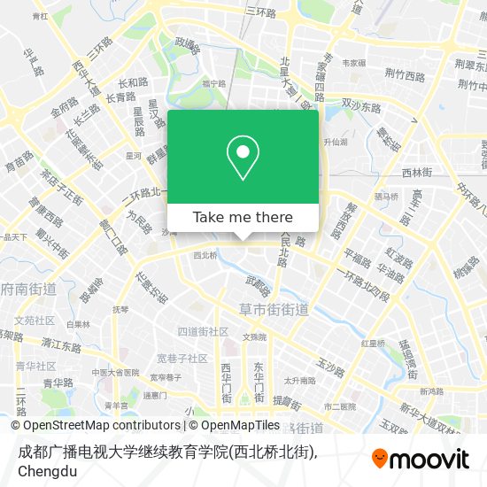 成都广播电视大学继续教育学院(西北桥北街) map