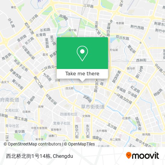 西北桥北街1号14栋 map